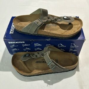 Birkenstock Gizeh Braided Iron Regular Leather US 9